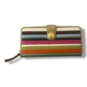 Coach Legacy Multicolor Stripe Wallet 2008 | Style 41656 | Rare Y2K Collectible
